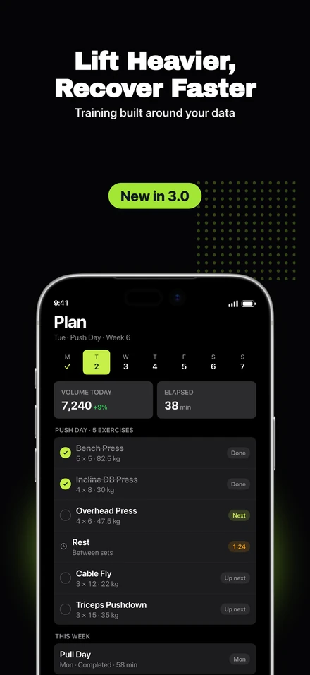 Bold Dark: Lift Heavier, Recover Faster — Training built around your data